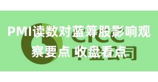 PMI读数对蓝筹股影响观察要点 收盘看点