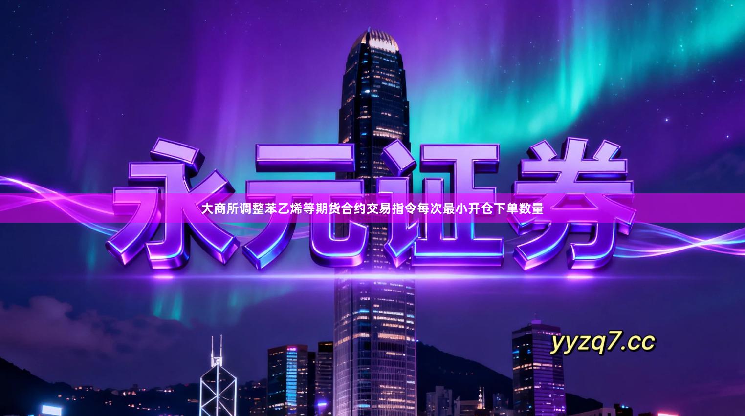 大商所调整苯乙烯等期货合约交易指令每次最小开仓下单数量